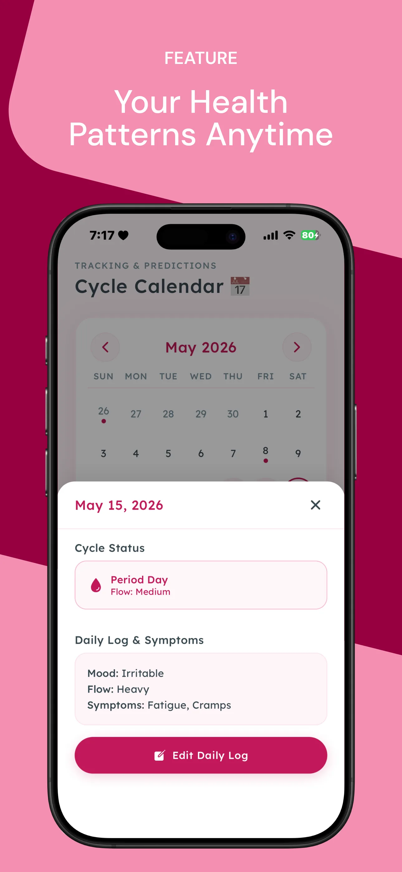 CyclePrivate interface screen 4