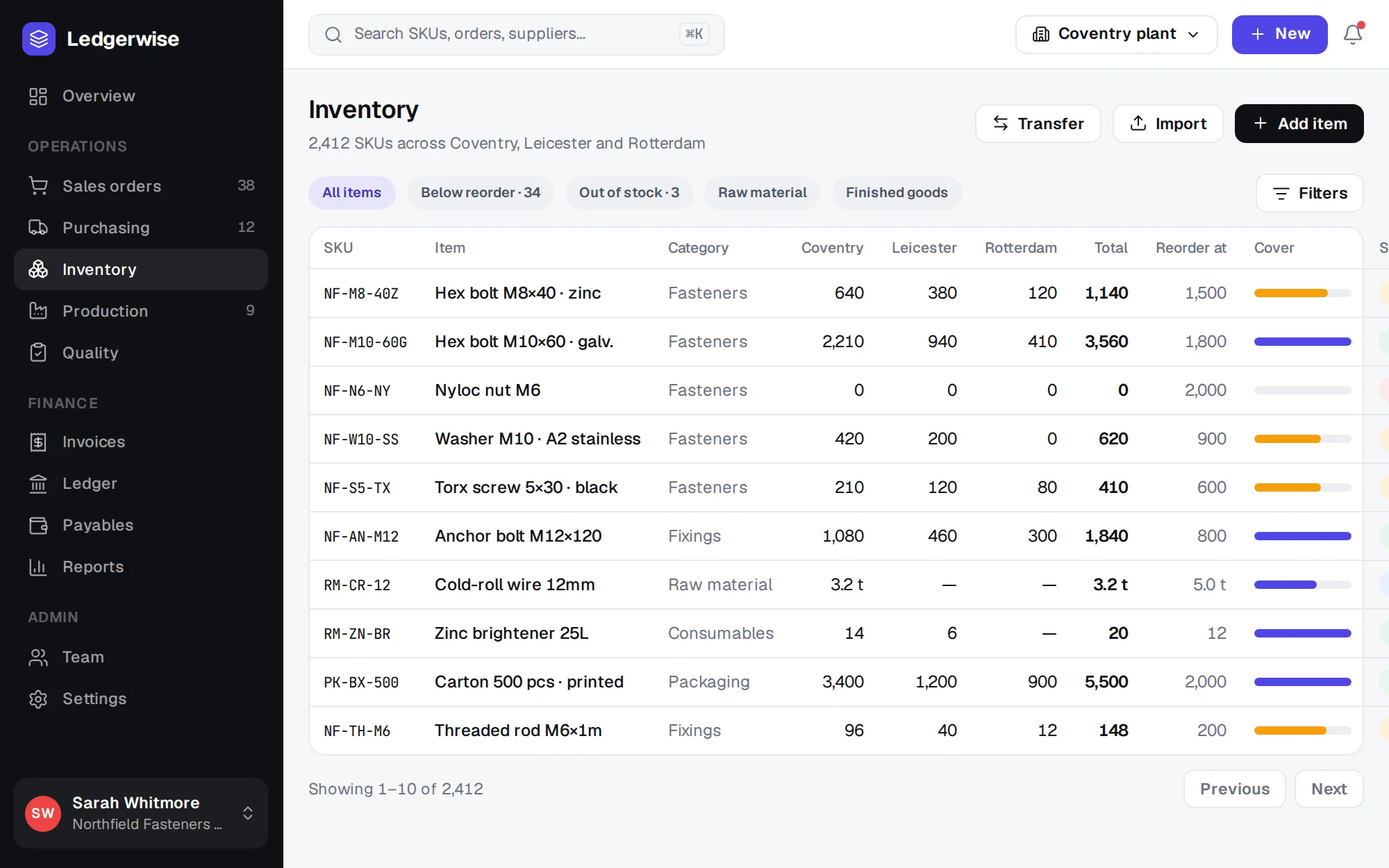 Ledgerwise web app screen 2