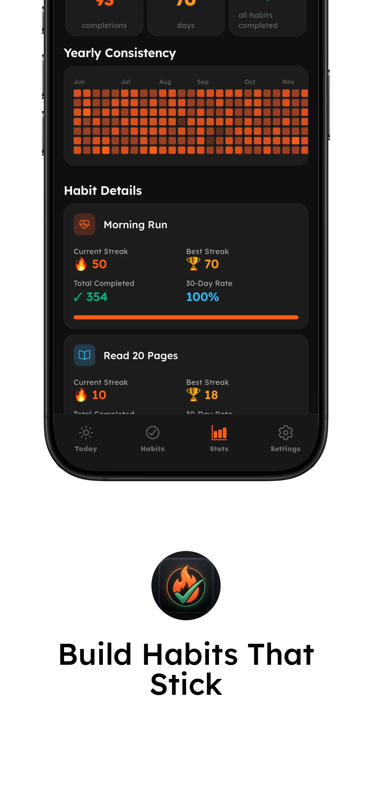 StreakMate main interface