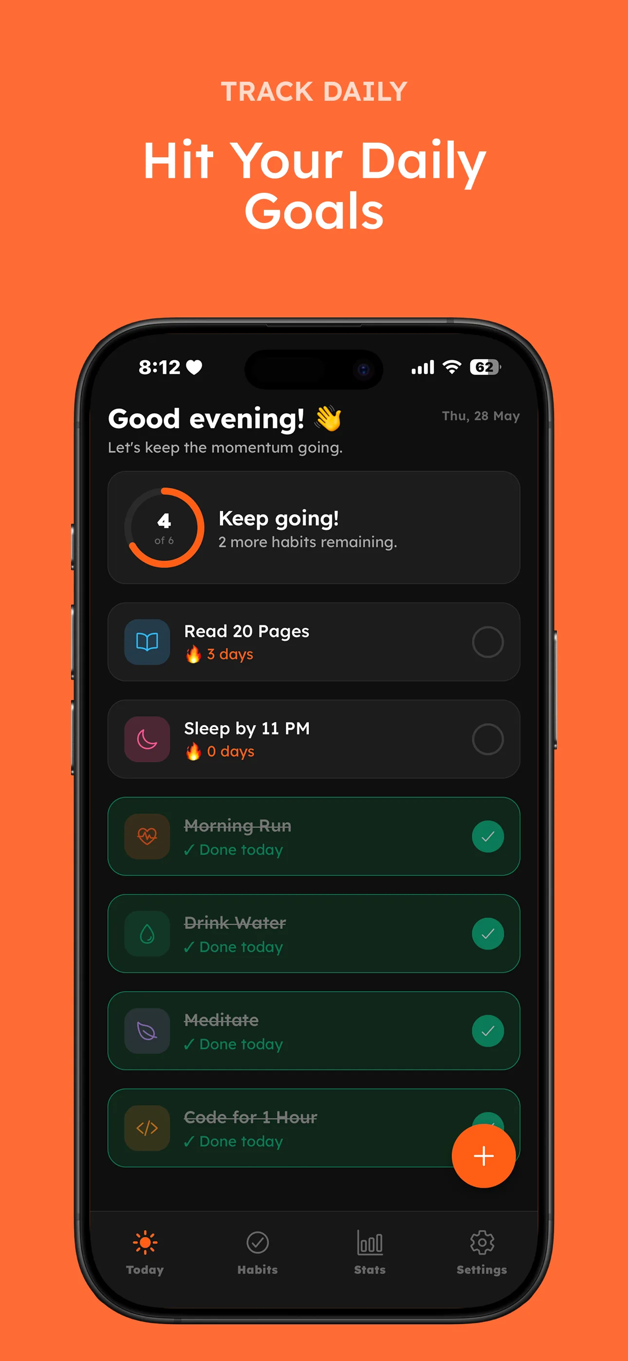 StreakMate secondary interface